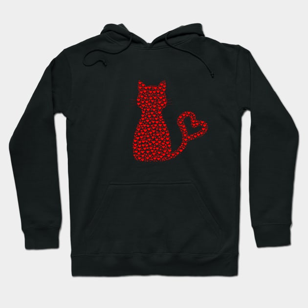 Cat Lover - Valentines Day Hoodie by TeeBunny17